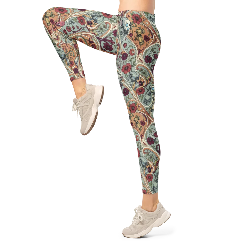 Clockwork Conservatory on Leggings — Left