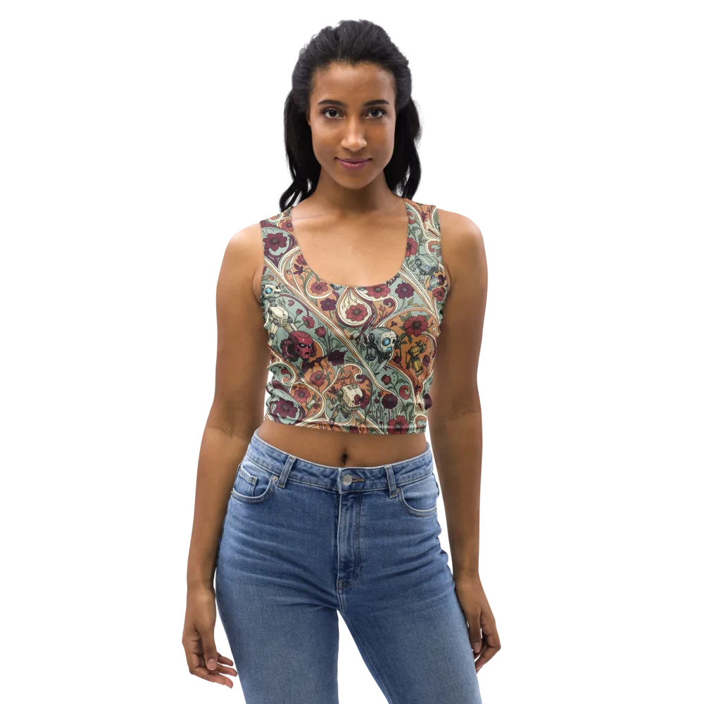 Clockwork Conservatory on Crop Top — Front