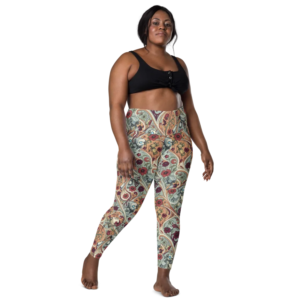 Clockwork Conservatory on Leggings with Pockets — Front