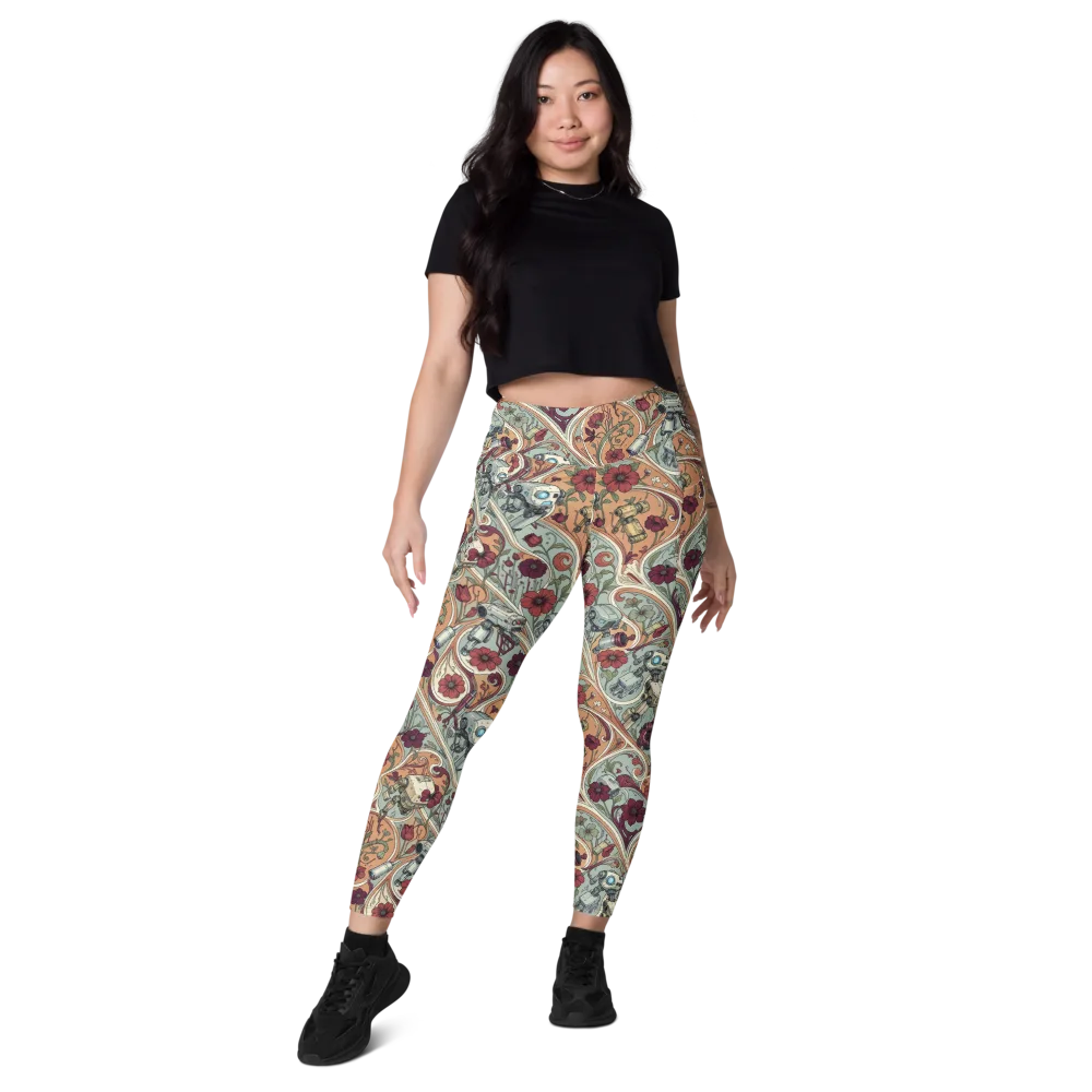 Clockwork Conservatory on Leggings with Pockets — Front