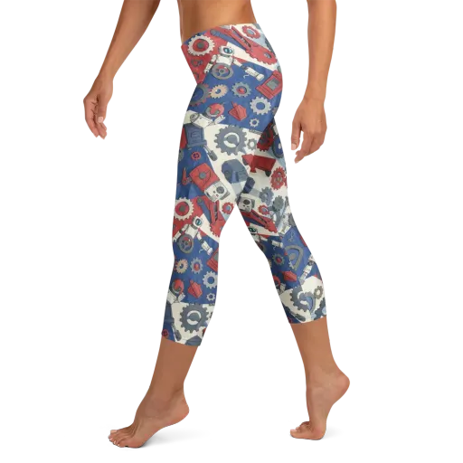 Clockwork Orbit on a Capri Leggings