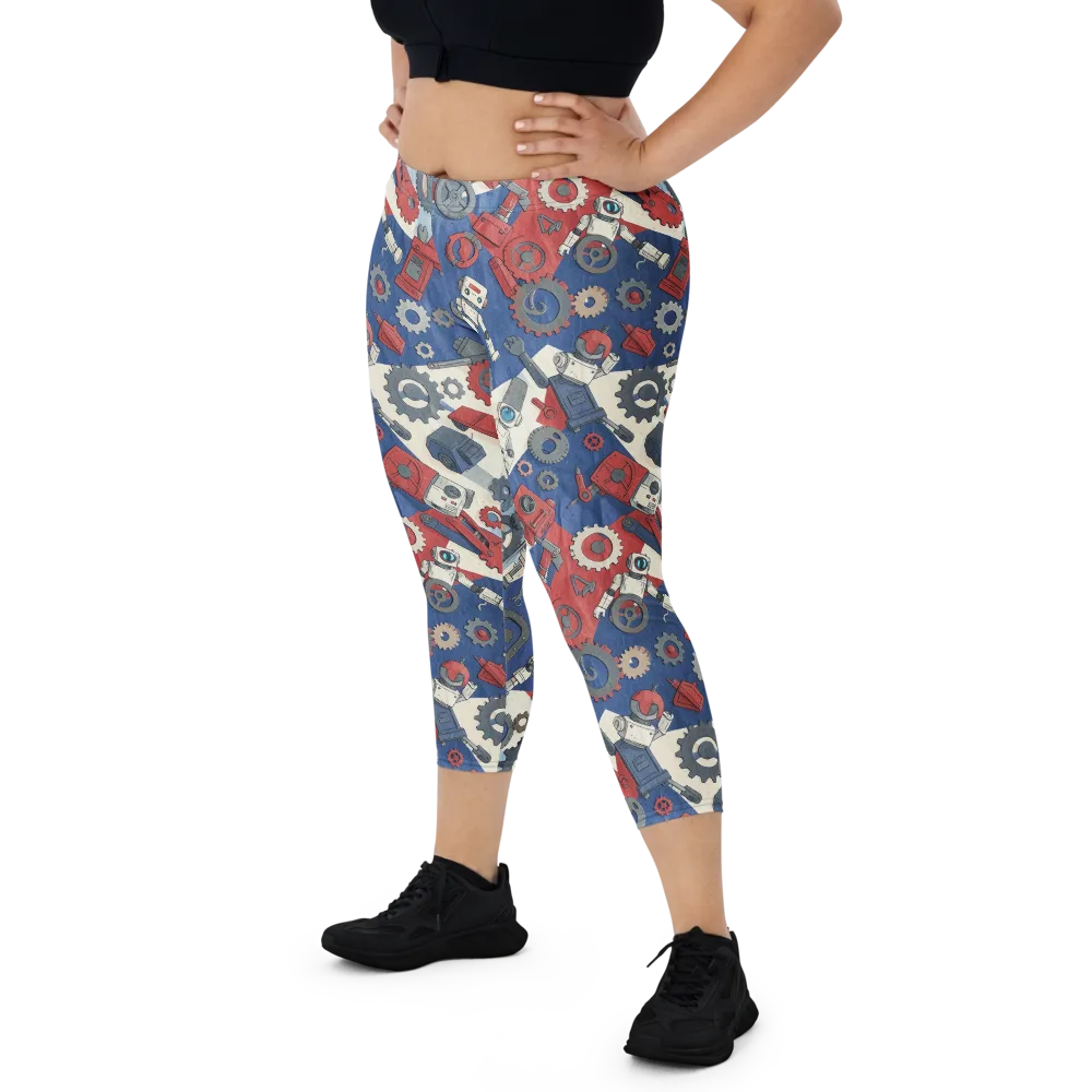 Clockwork Orbit on Capri Leggings — Front