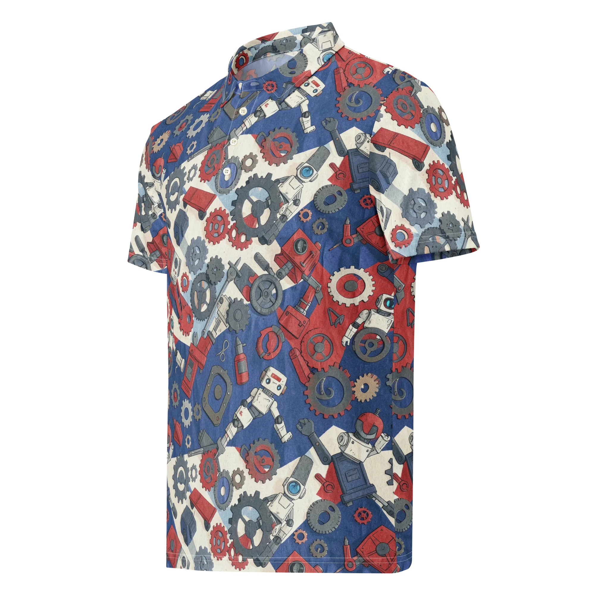 Clockwork Orbit on Men's Slim Fit Polo Shirt — Left Front