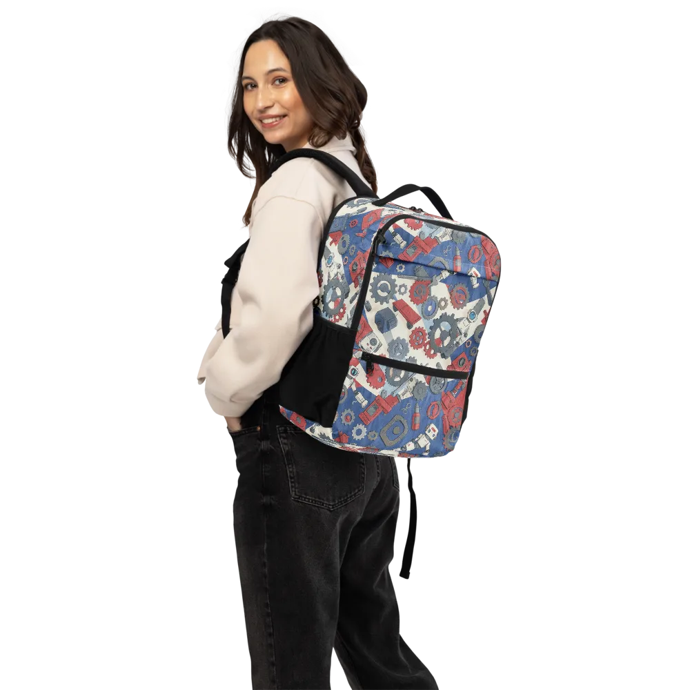 Clockwork Orbit on Utility Backpack — Back