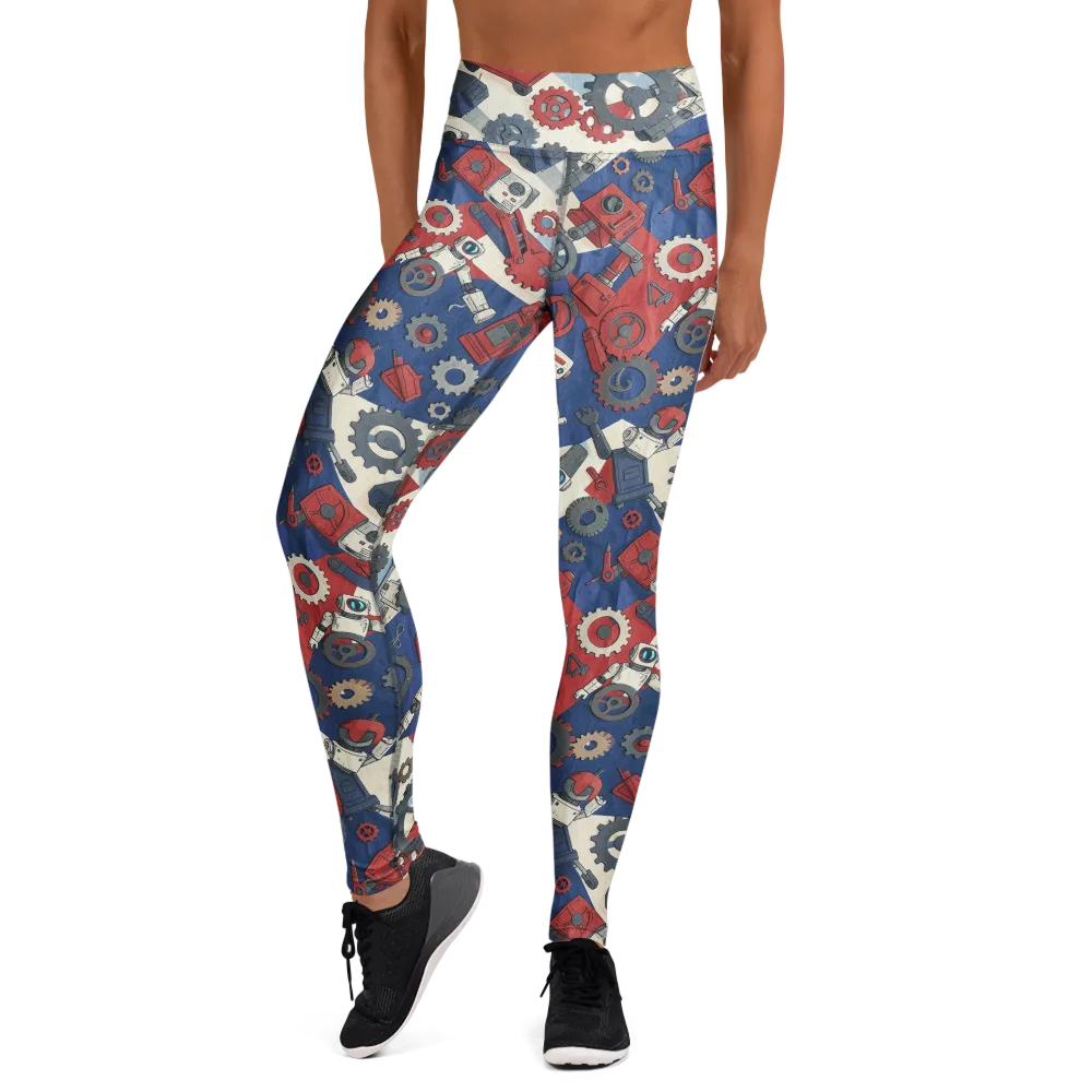Clockwork Orbit on Yoga Leggings — Front