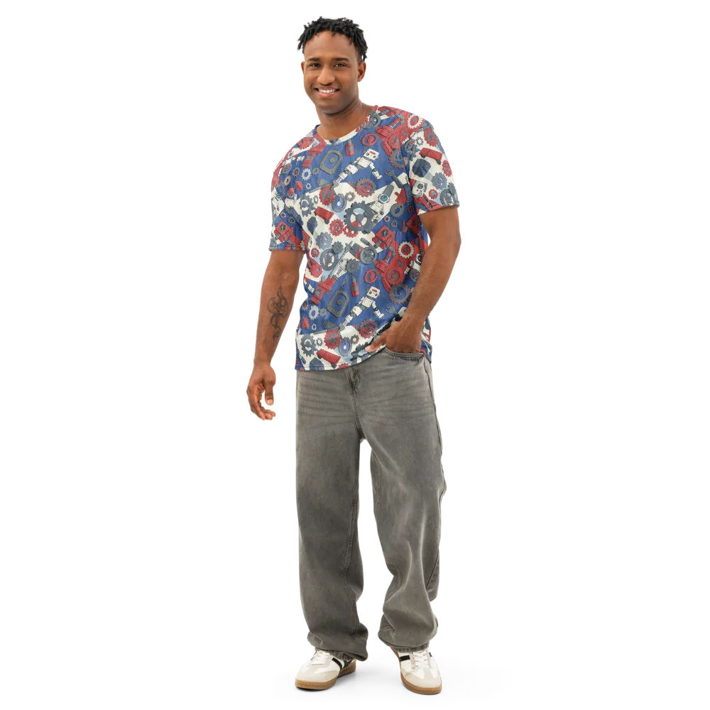 Clockwork Orbit on Men's Cotton Crew Neck T-Shirt — Front
