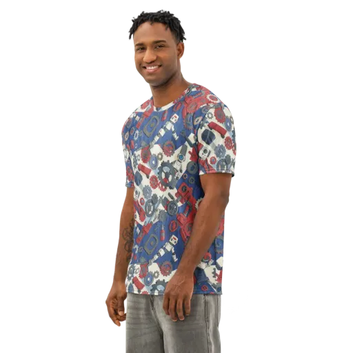 Clockwork Orbit on a Men's Cotton Crew Neck T-Shirt