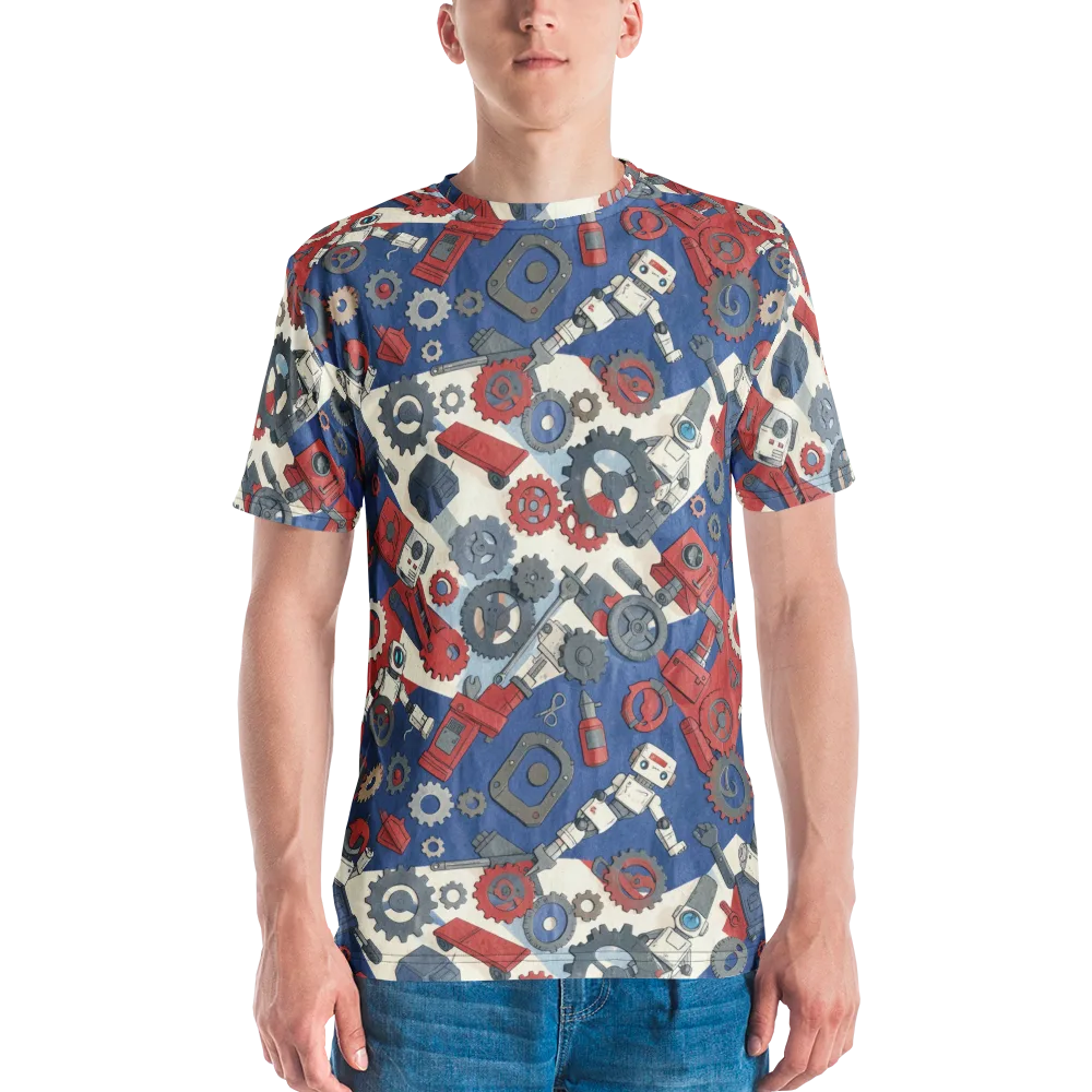 Clockwork Orbit on Men's Crew Neck T-Shirt — Front