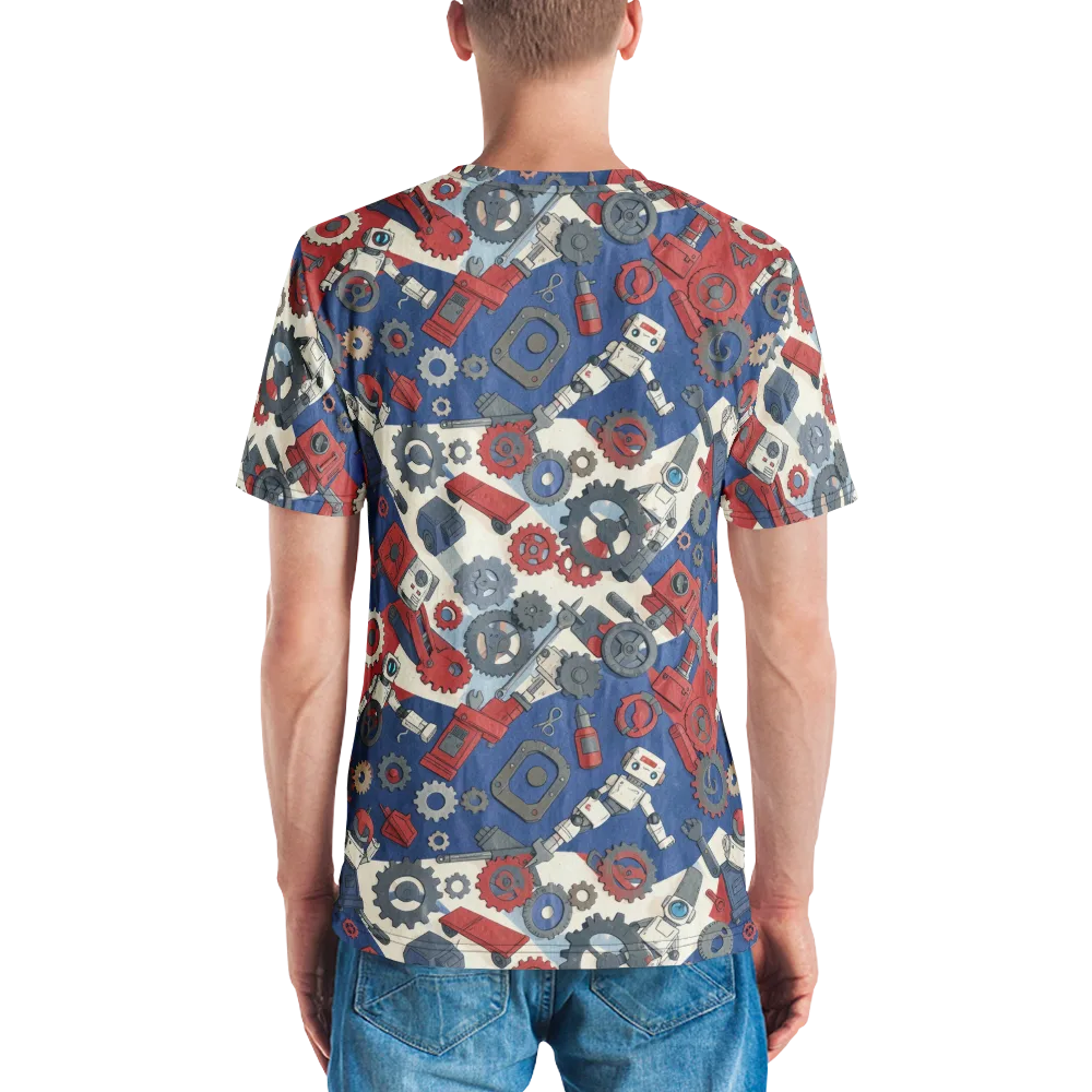 Clockwork Orbit on Men's Crew Neck T-Shirt — Back