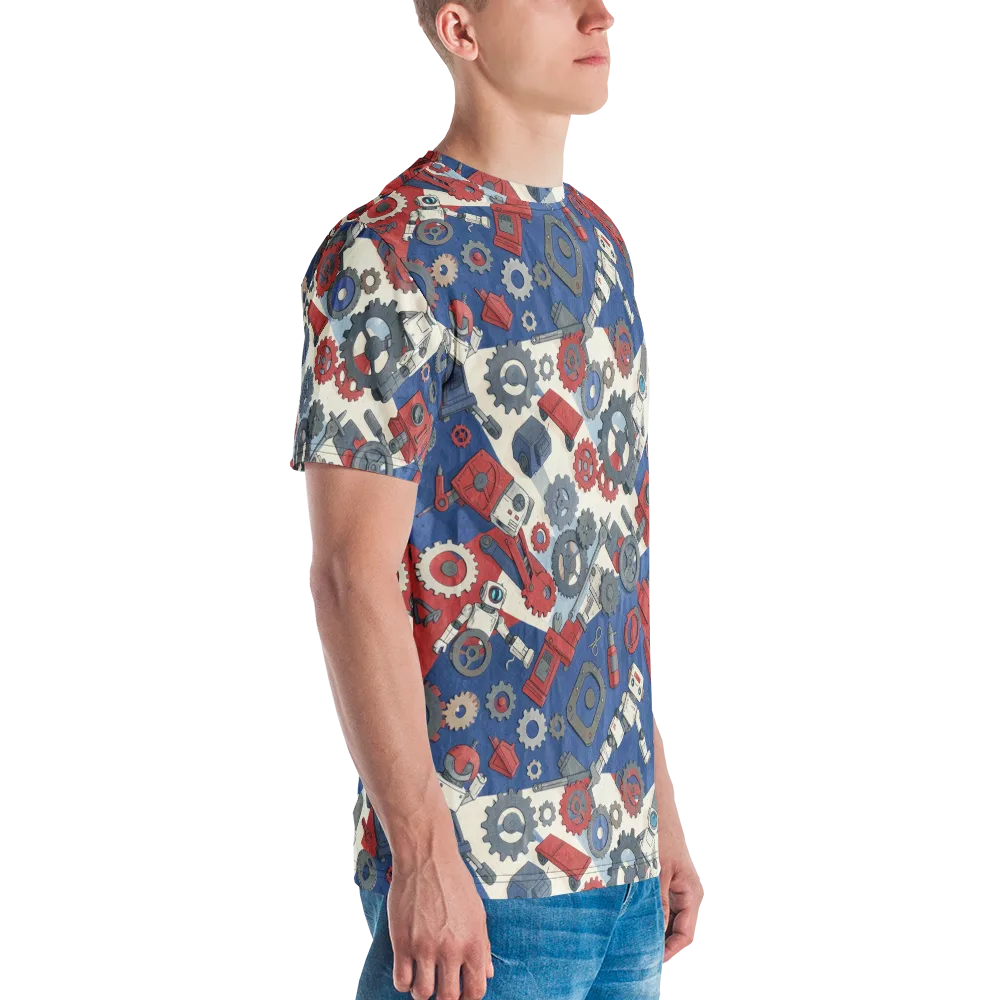 Clockwork Orbit on Men's Crew Neck T-Shirt — Right
