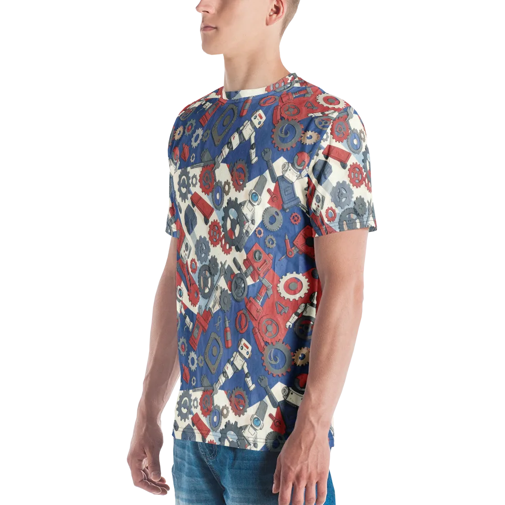 Clockwork Orbit on Men's Crew Neck T-Shirt — Left