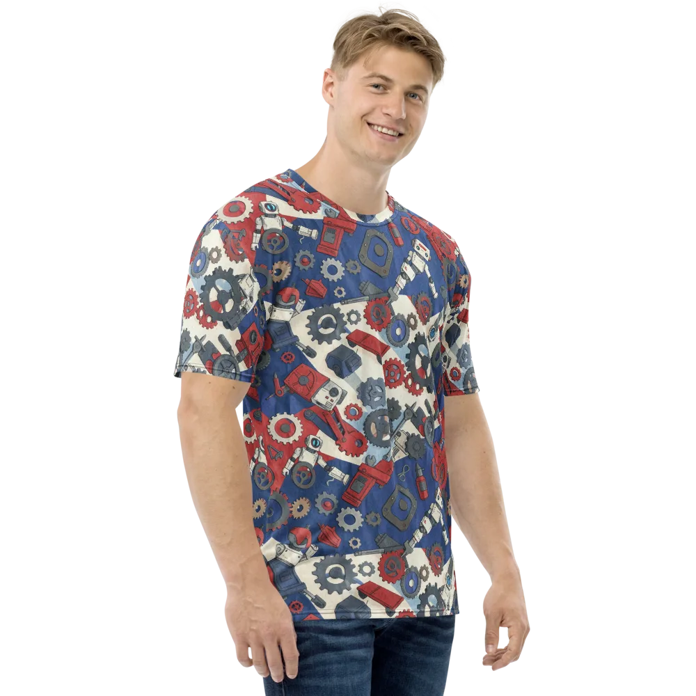 Clockwork Orbit on Men's Crew Neck T-Shirt — Right