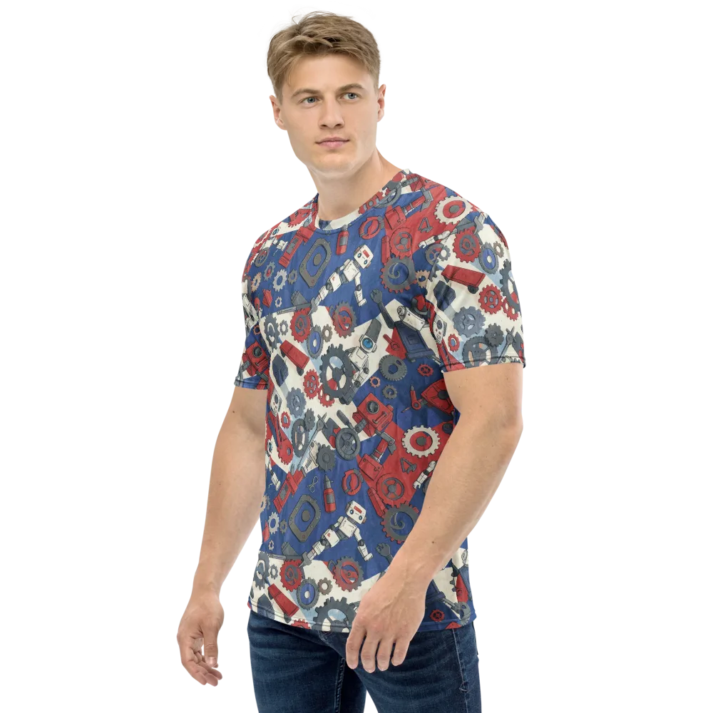 Clockwork Orbit on Men's Crew Neck T-Shirt — Left