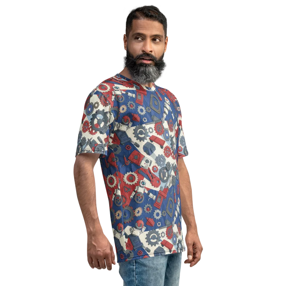 Clockwork Orbit on Men's Crew Neck T-Shirt — Right