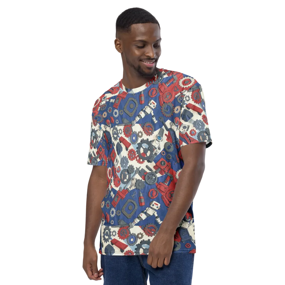 Clockwork Orbit on Men's Crew Neck T-Shirt — Left