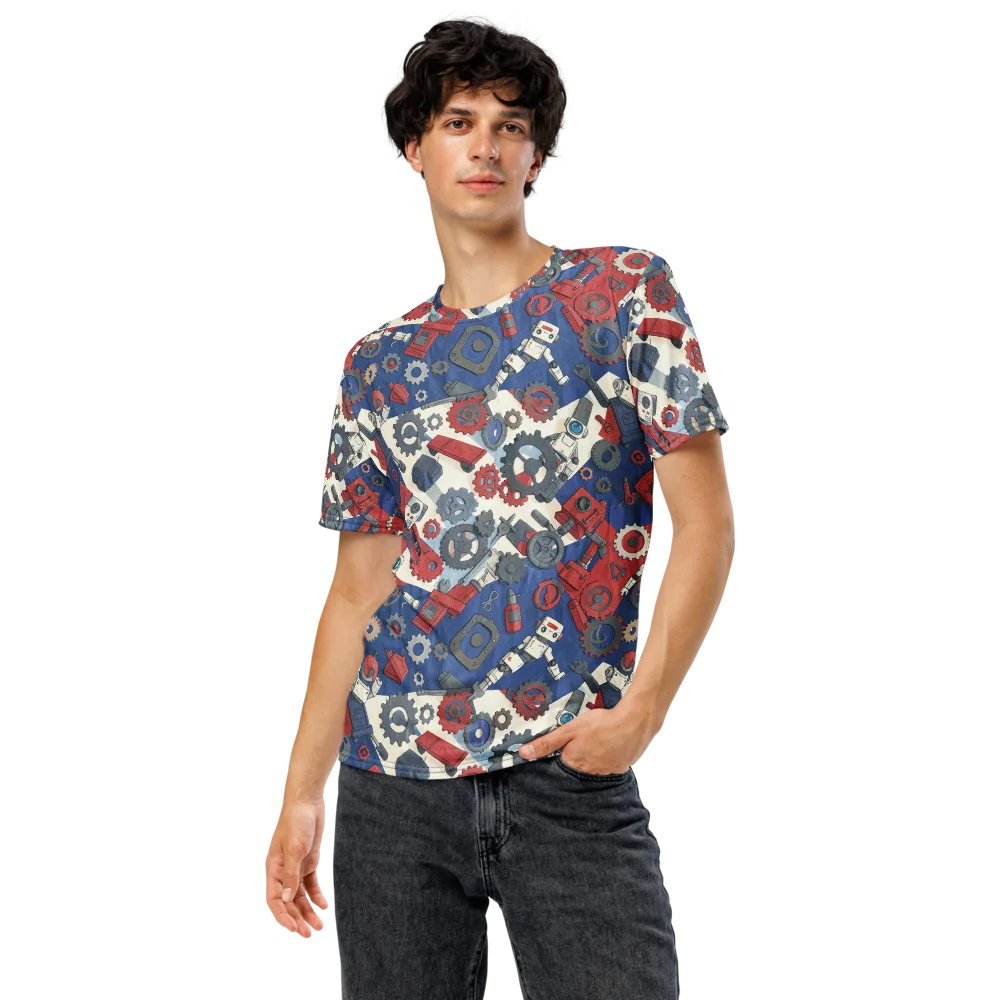 Clockwork Orbit on Men's Crew Neck T-Shirt — Front