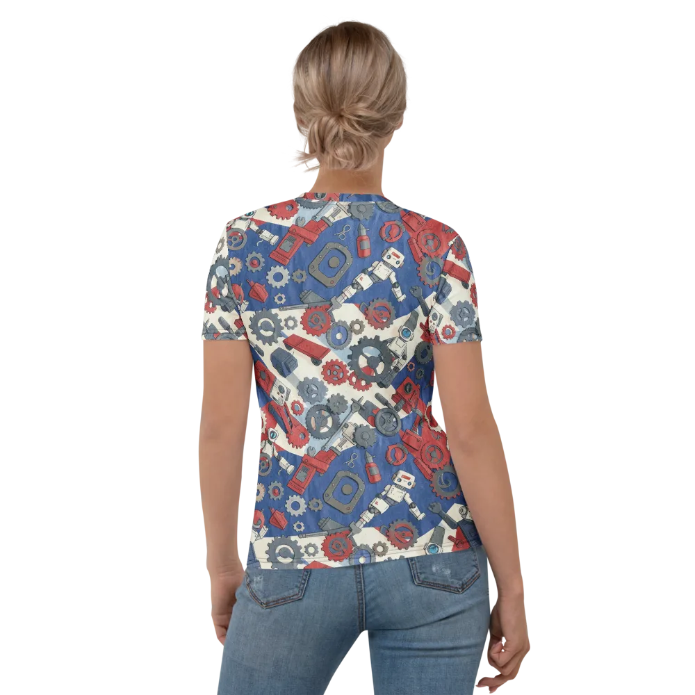 Clockwork Orbit on Women's Crew Neck T-Shirt — Back