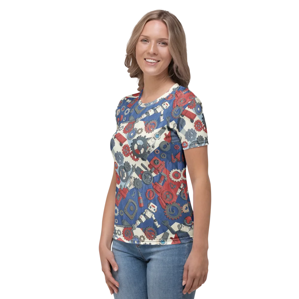 Clockwork Orbit on Women's Crew Neck T-Shirt — Left