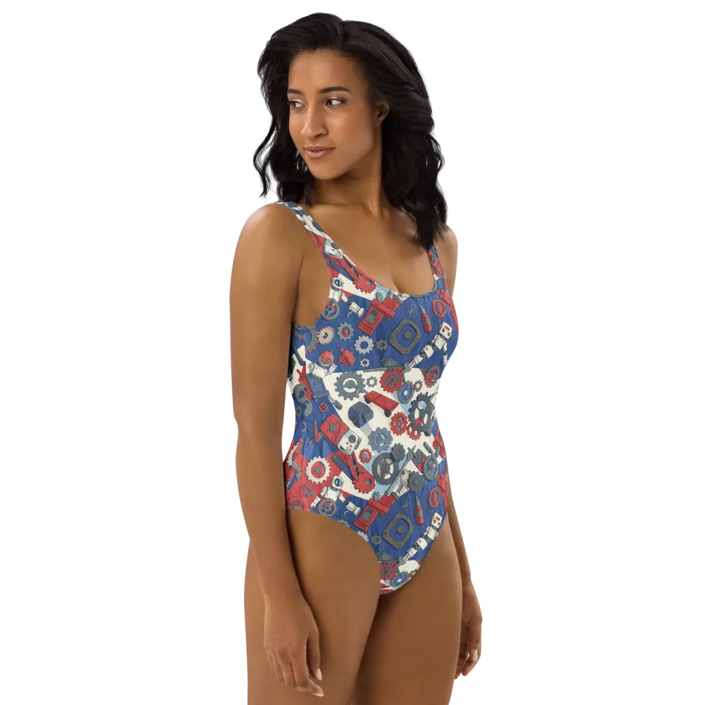 Clockwork Orbit on One-Piece Swimsuit — Right