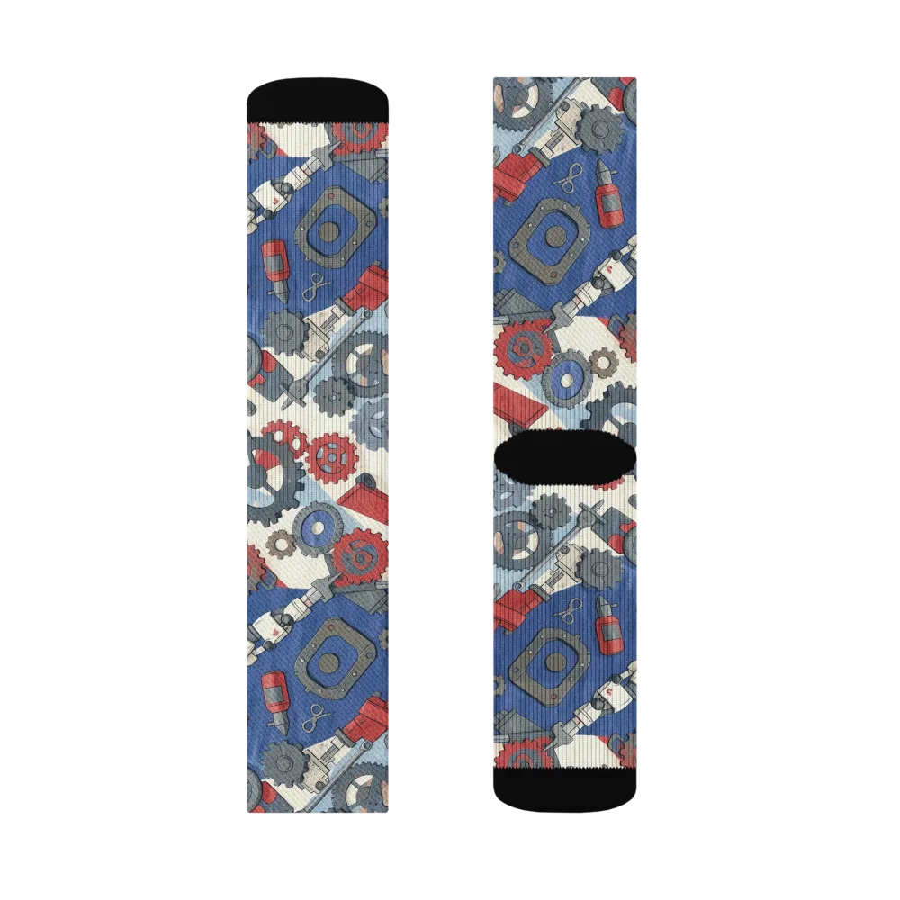 Clockwork Orbit on Socks — Left Sock