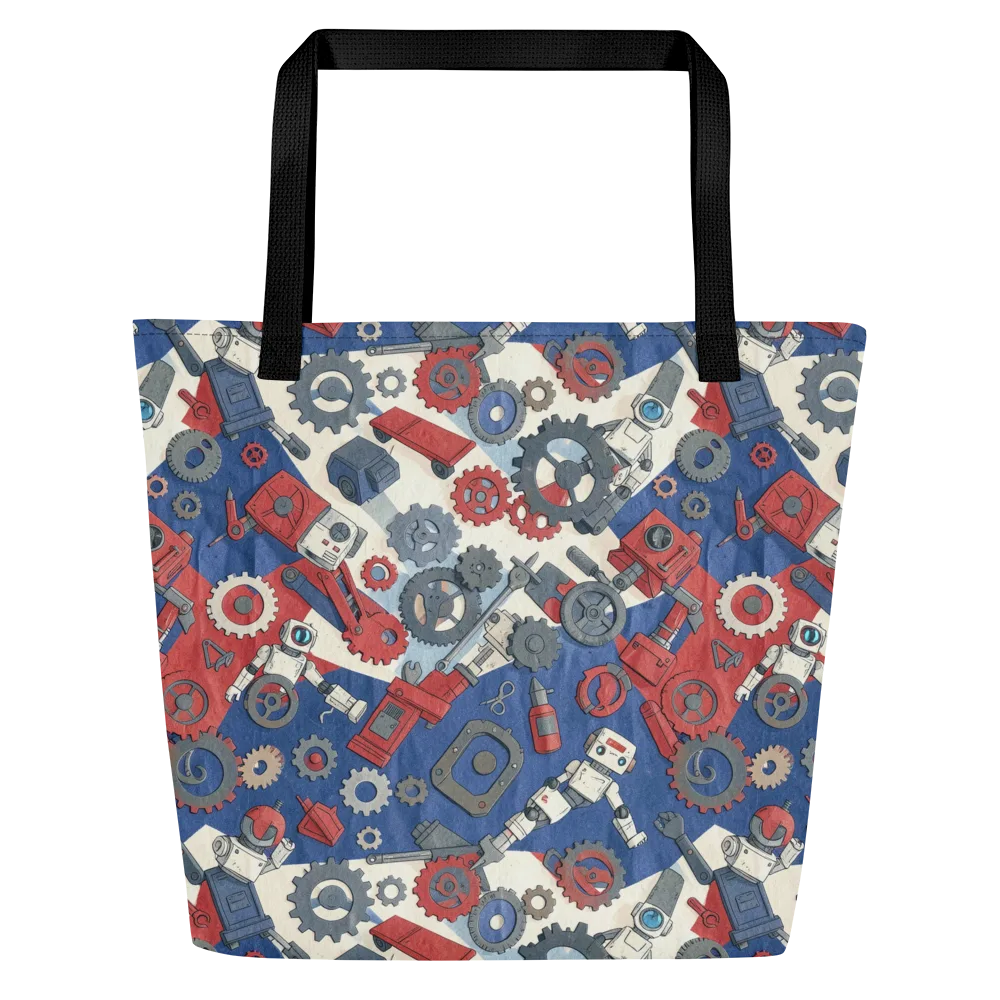 Clockwork Orbit on Large Tote Bag W/ Pocket — Front
