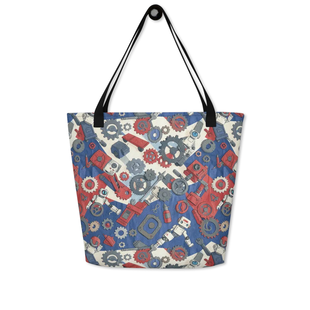 Clockwork Orbit on Large Tote Bag W/ Pocket — Front
