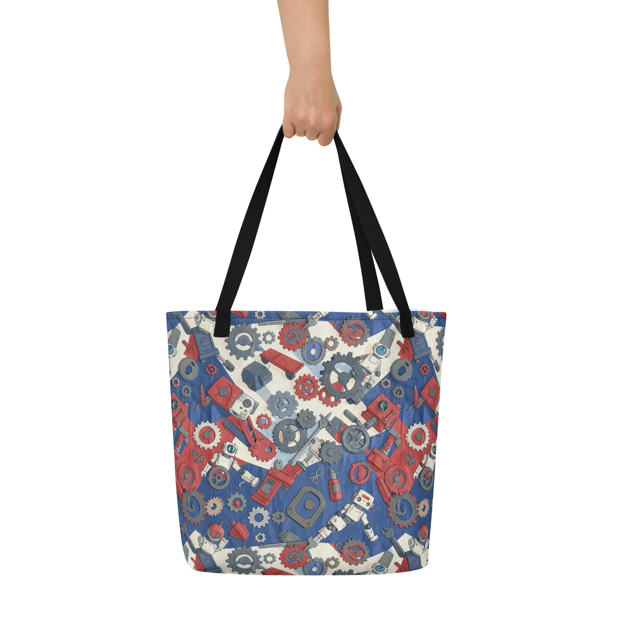 Clockwork Orbit on Large Tote Bag W/ Pocket — Front