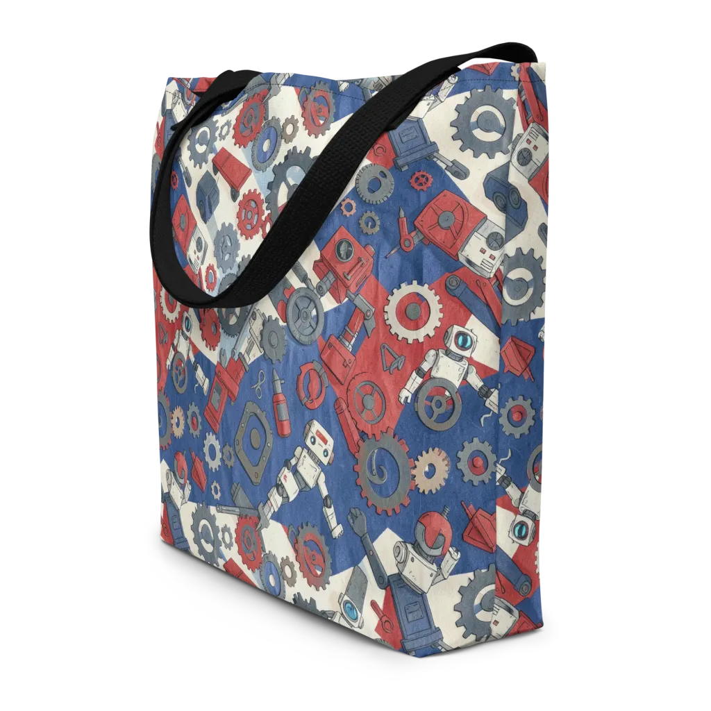 Clockwork Orbit on Large Tote Bag W/ Pocket — Front