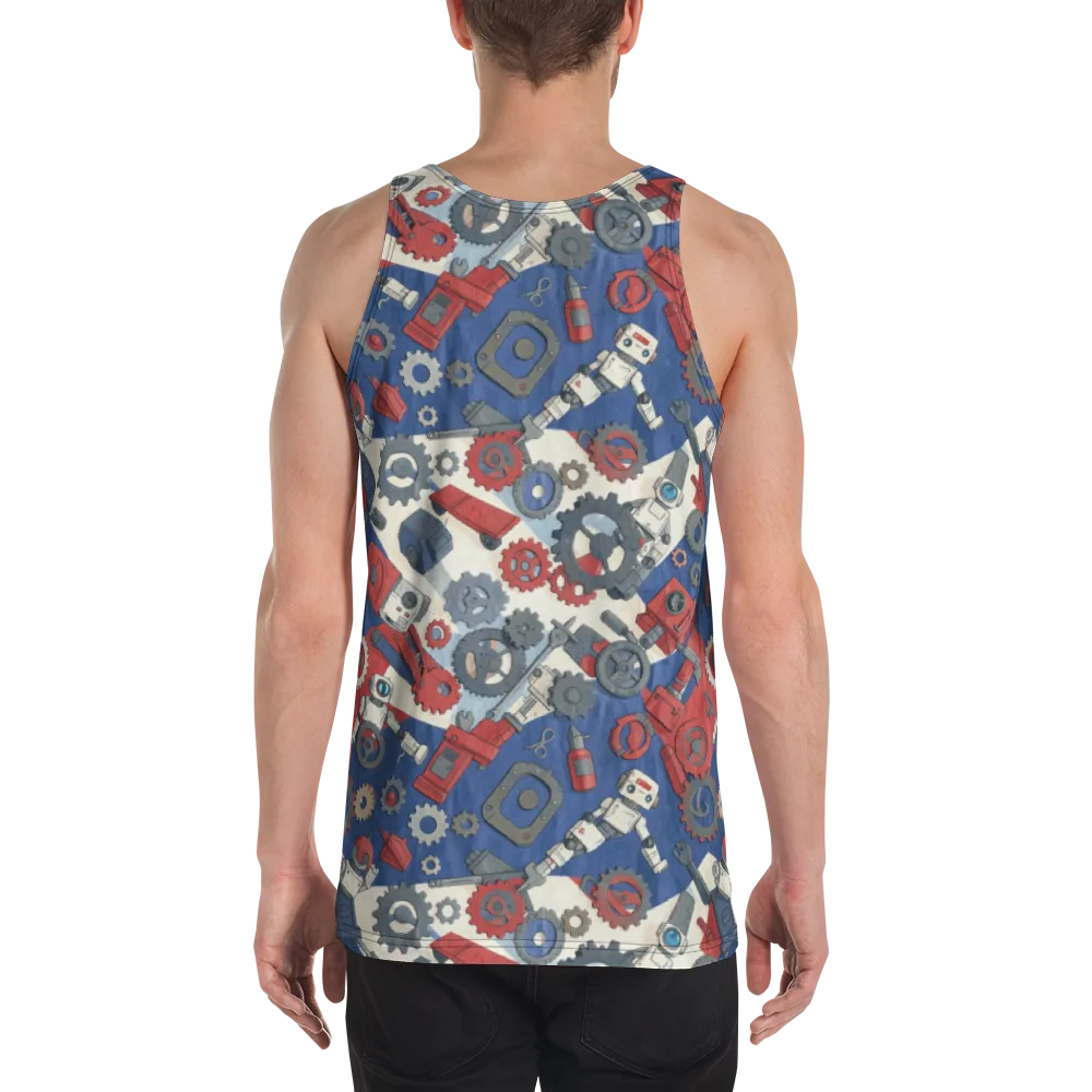 Clockwork Orbit on Men's Tank Top — Back
