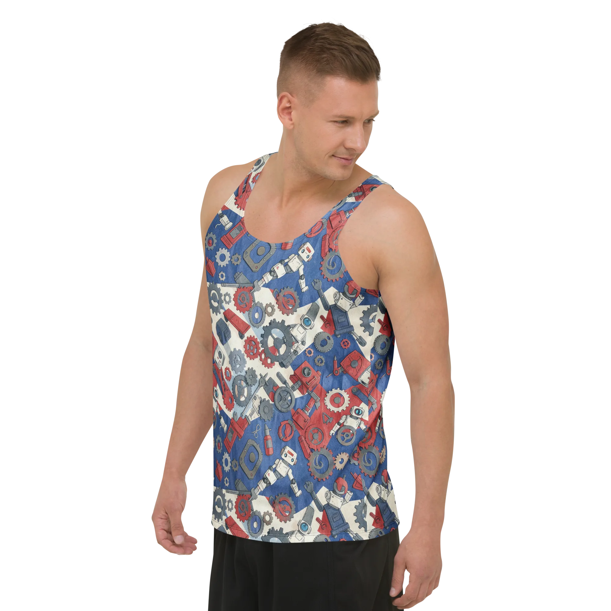 Clockwork Orbit on Men's Tank Top — Left Front
