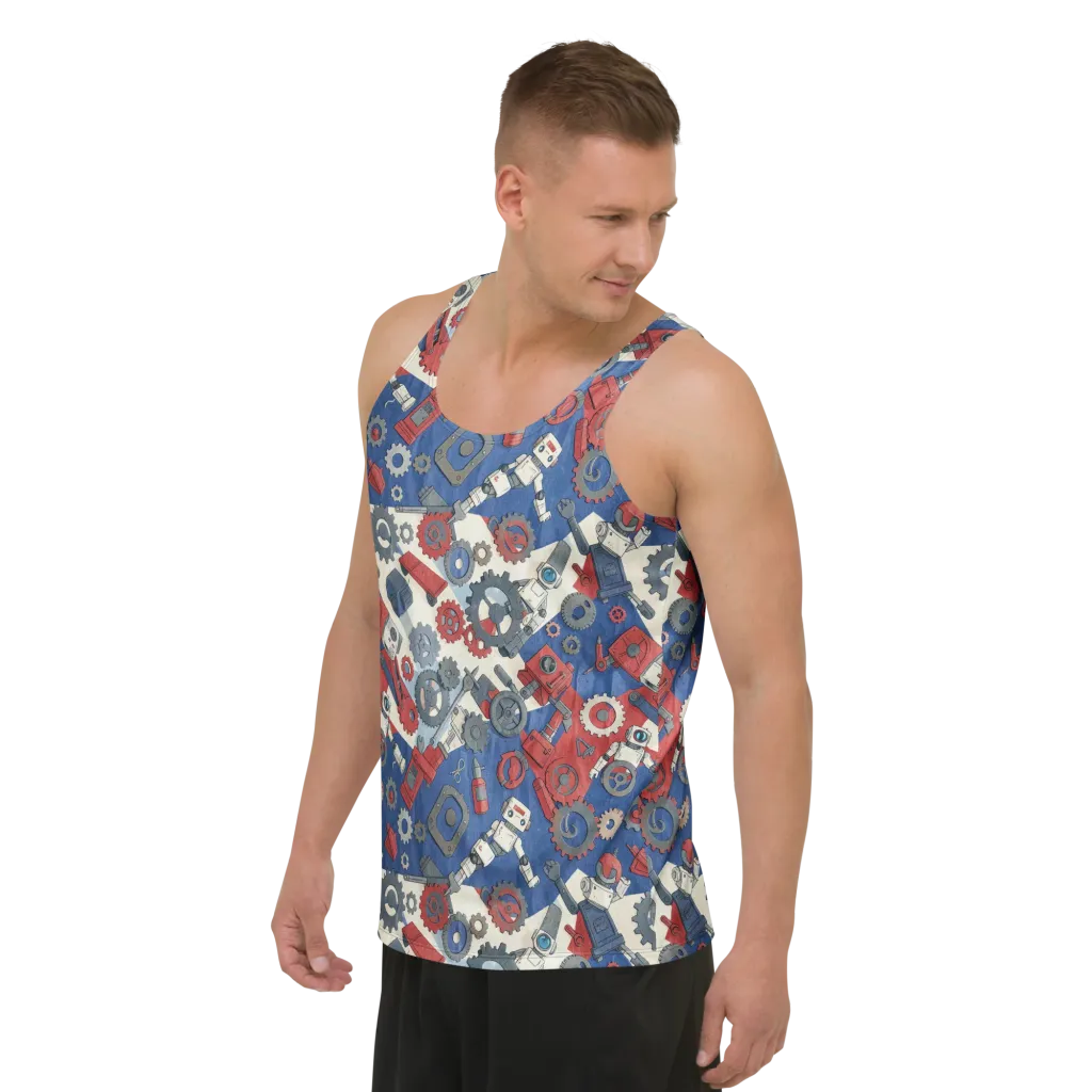 Clockwork Orbit on Men's Tank Top — Left Front
