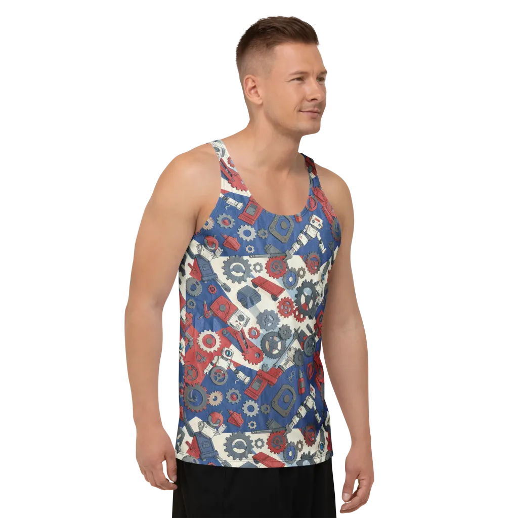 Clockwork Orbit on Men's Tank Top — Right Front