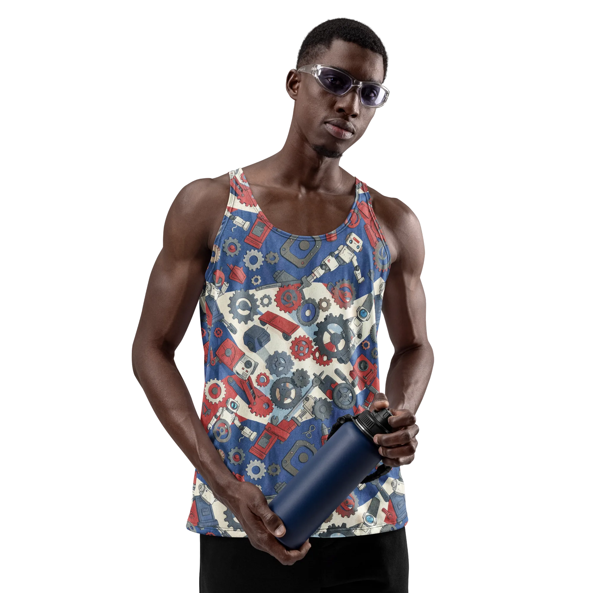Clockwork Orbit on Men's Tank Top — Front