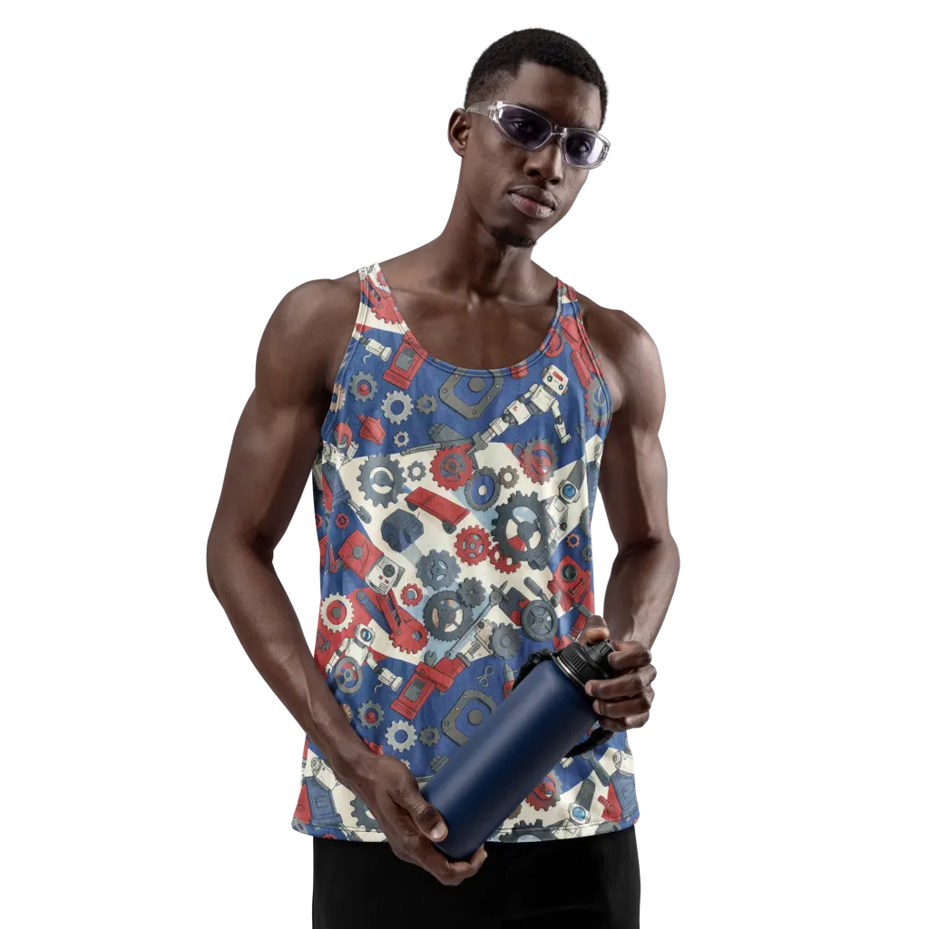 Clockwork Orbit on Men's Tank Top — Front