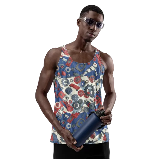 Clockwork Orbit on a Men's Tank Top