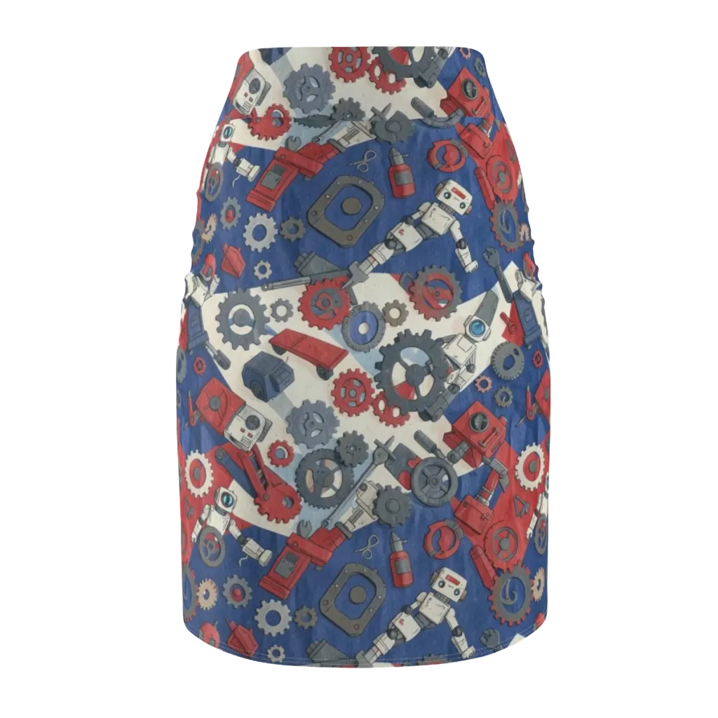 Clockwork Orbit on Pencil Skirt — Back