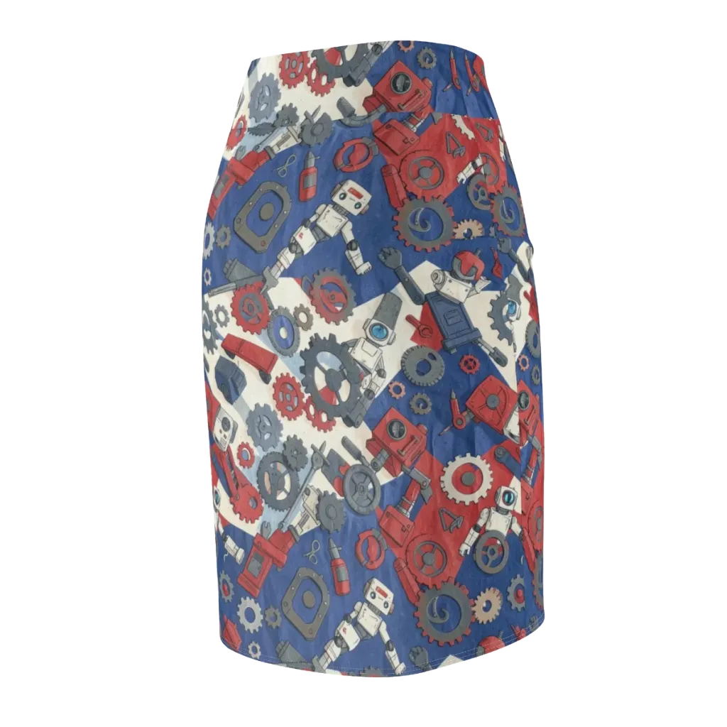 Clockwork Orbit on Pencil Skirt — Back Side