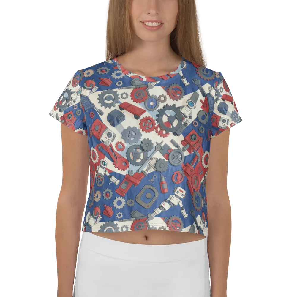 Clockwork Orbit on Crop Tee — Front