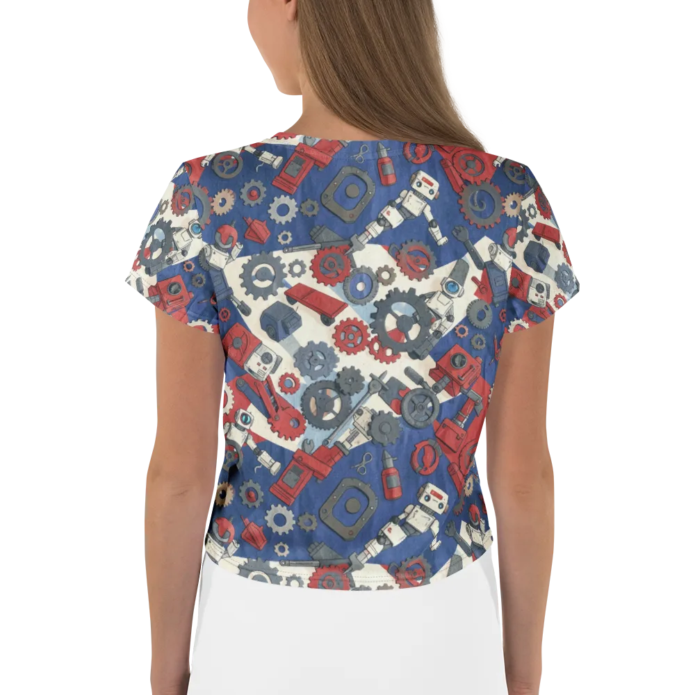 Clockwork Orbit on Crop Tee — Back