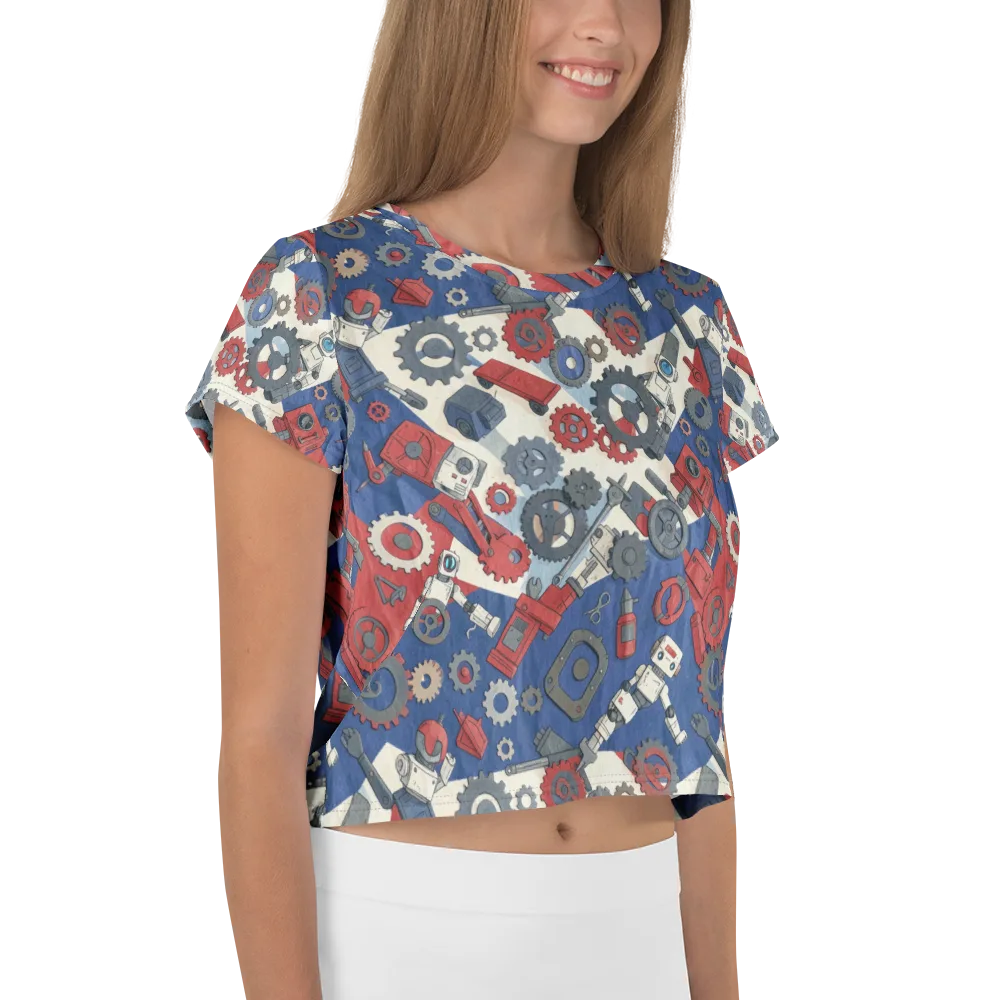 Clockwork Orbit on Crop Tee — Right