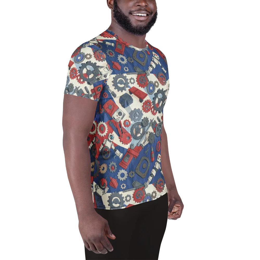 Clockwork Orbit on Men's Athletic T-Shirt — Right