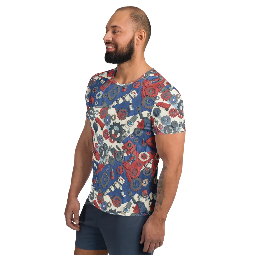 Clockwork Orbit on Men's Athletic T-Shirt — Left