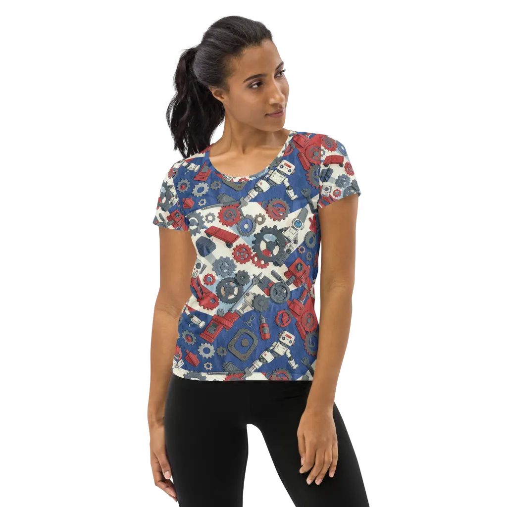Clockwork Orbit on Women's Athletic T-Shirt — Front