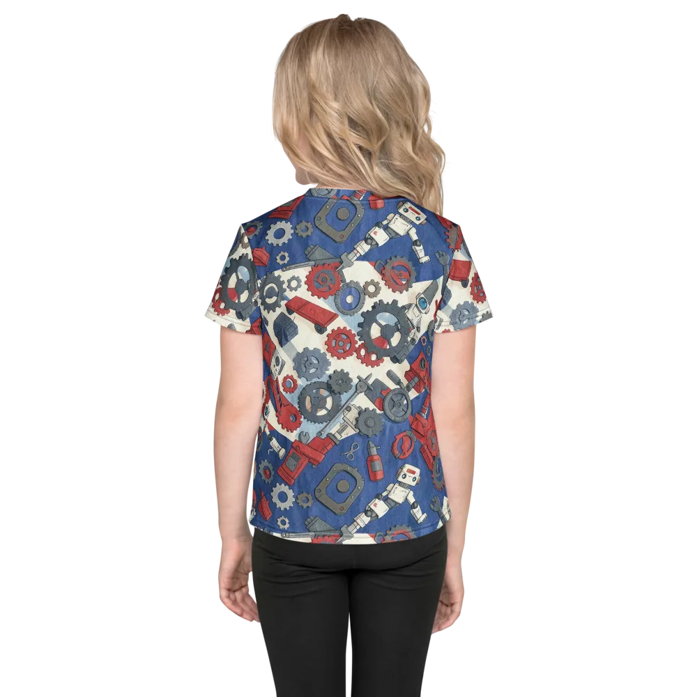 Clockwork Orbit on Kids Crew Neck T-Shirt — Back