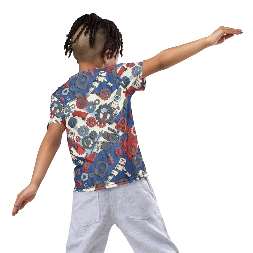 Clockwork Orbit on Kids Crew Neck T-Shirt — Back