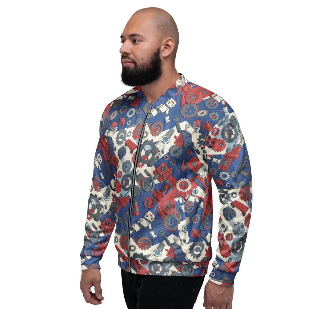 Clockwork Orbit on Bomber Jacket — Left