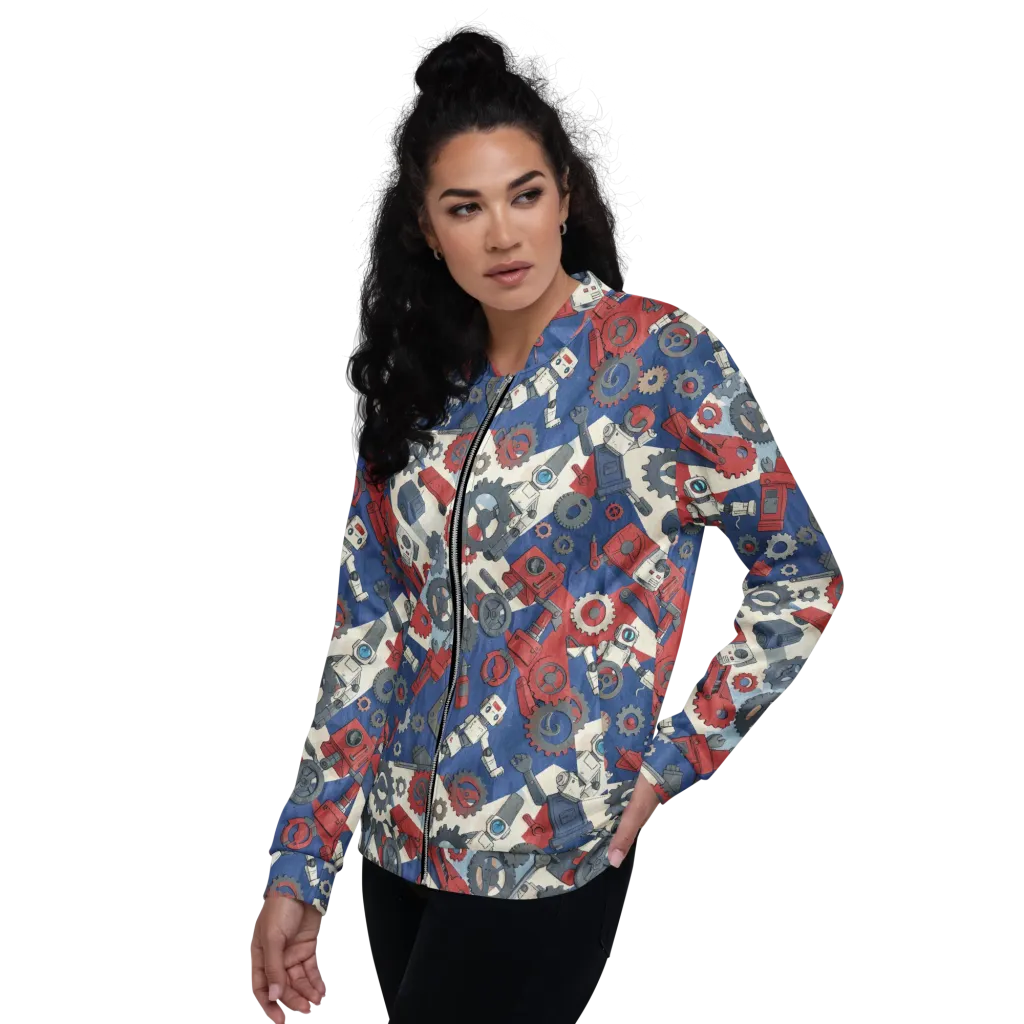 Clockwork Orbit on Bomber Jacket — Left