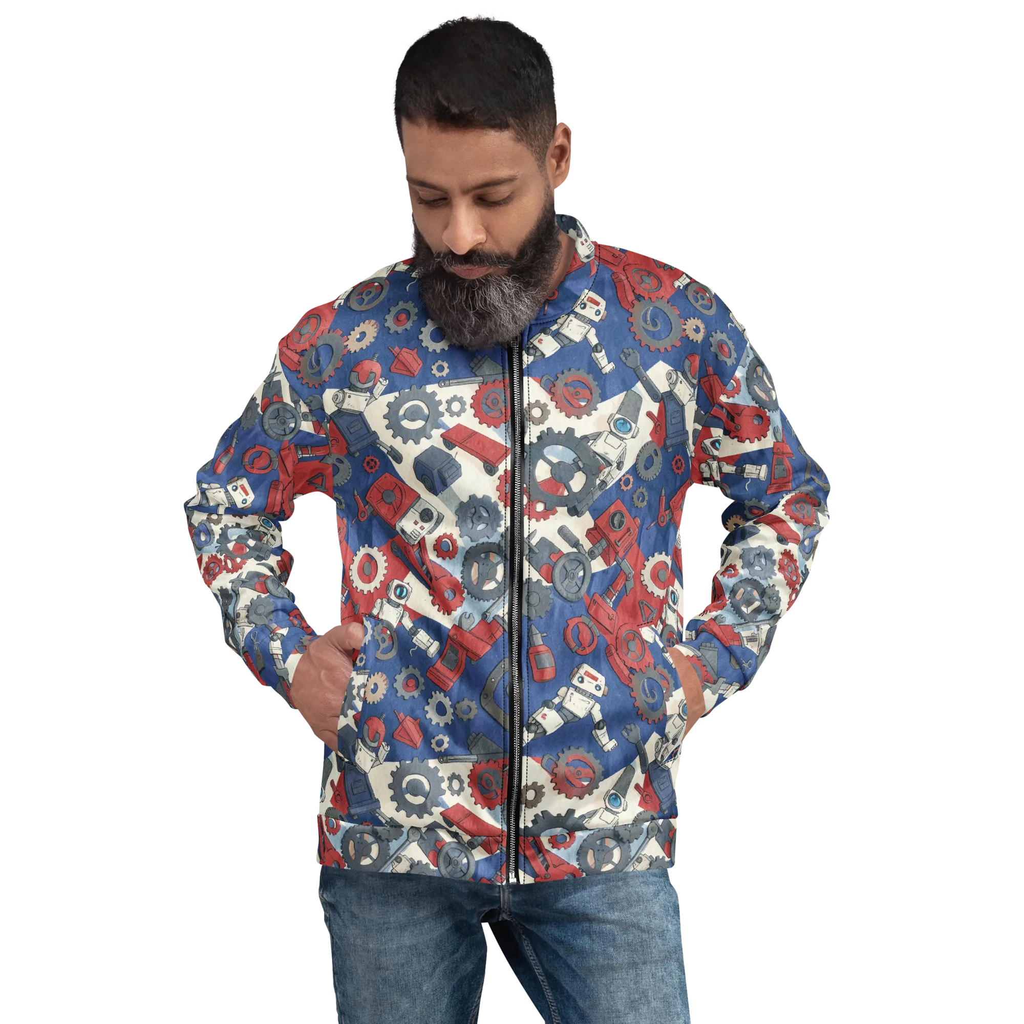 Clockwork Orbit on Bomber Jacket — Front