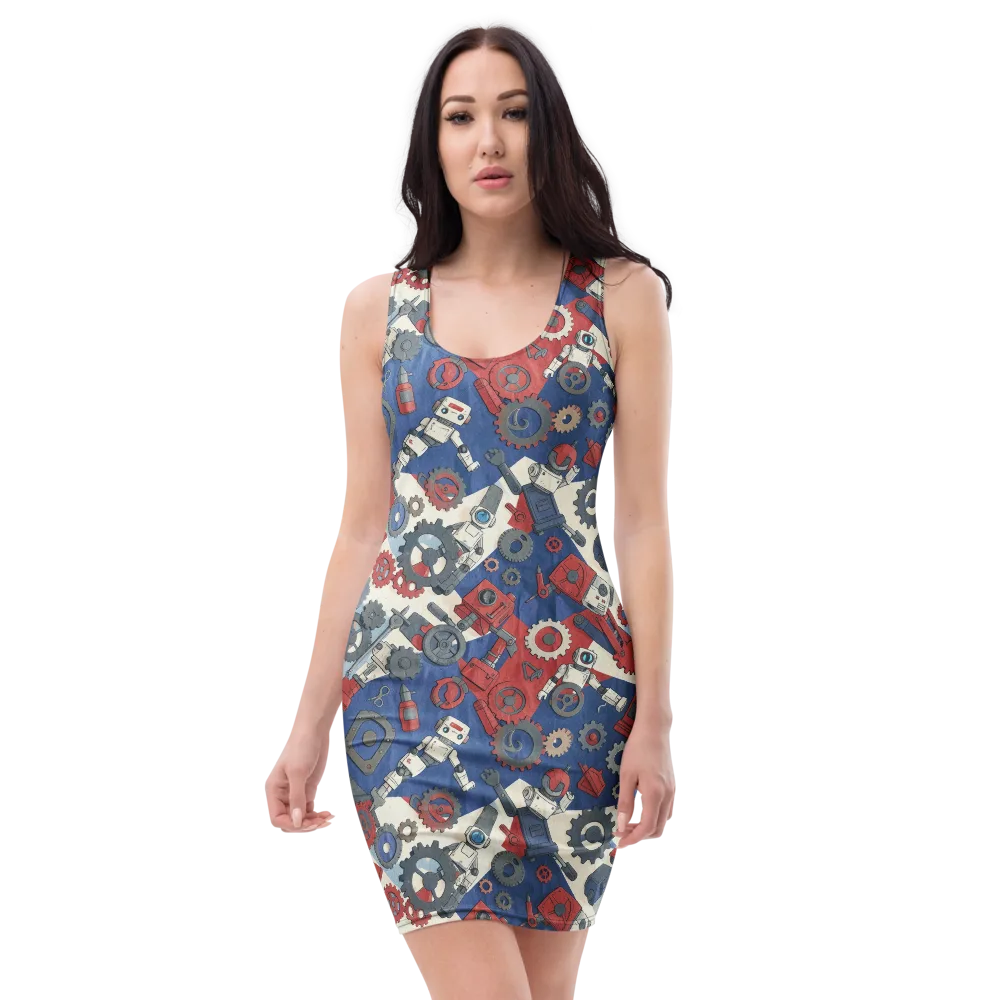 Clockwork Orbit on Bodycon Dress — Front