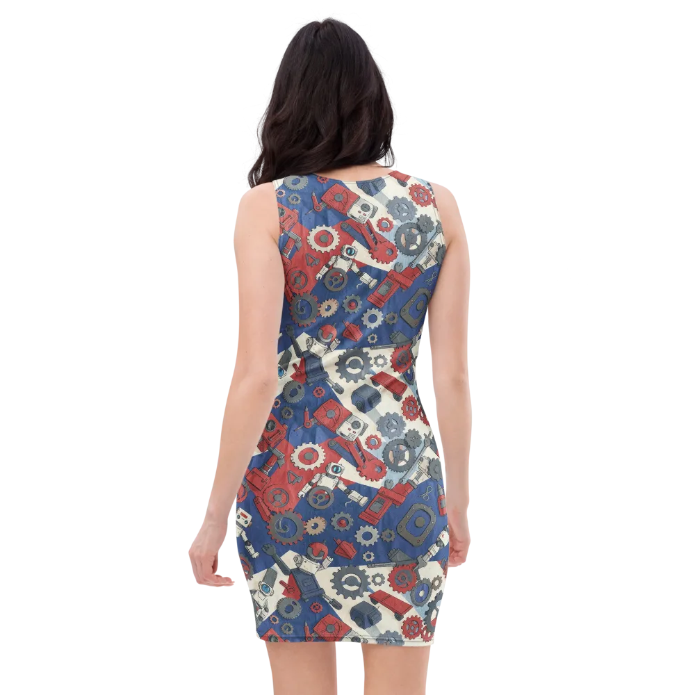 Clockwork Orbit on Bodycon Dress — Back